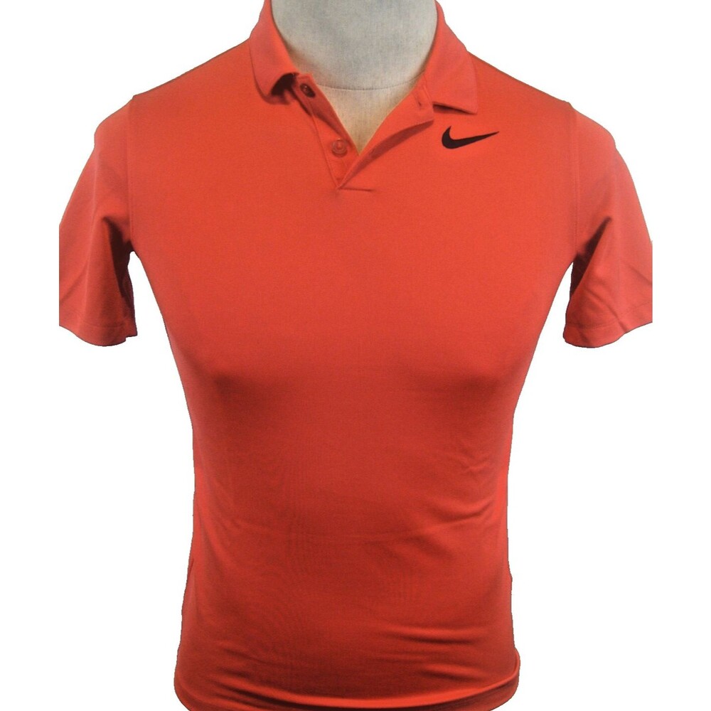 Womens Nike Golf Orange Cotton SS Golf Polo Casual Shirt sz Lg
